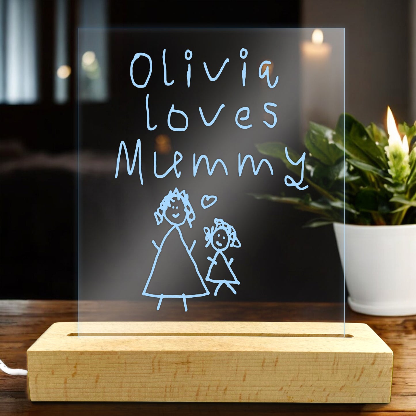 Personalised Mother's Day Acrylic Light - Colour