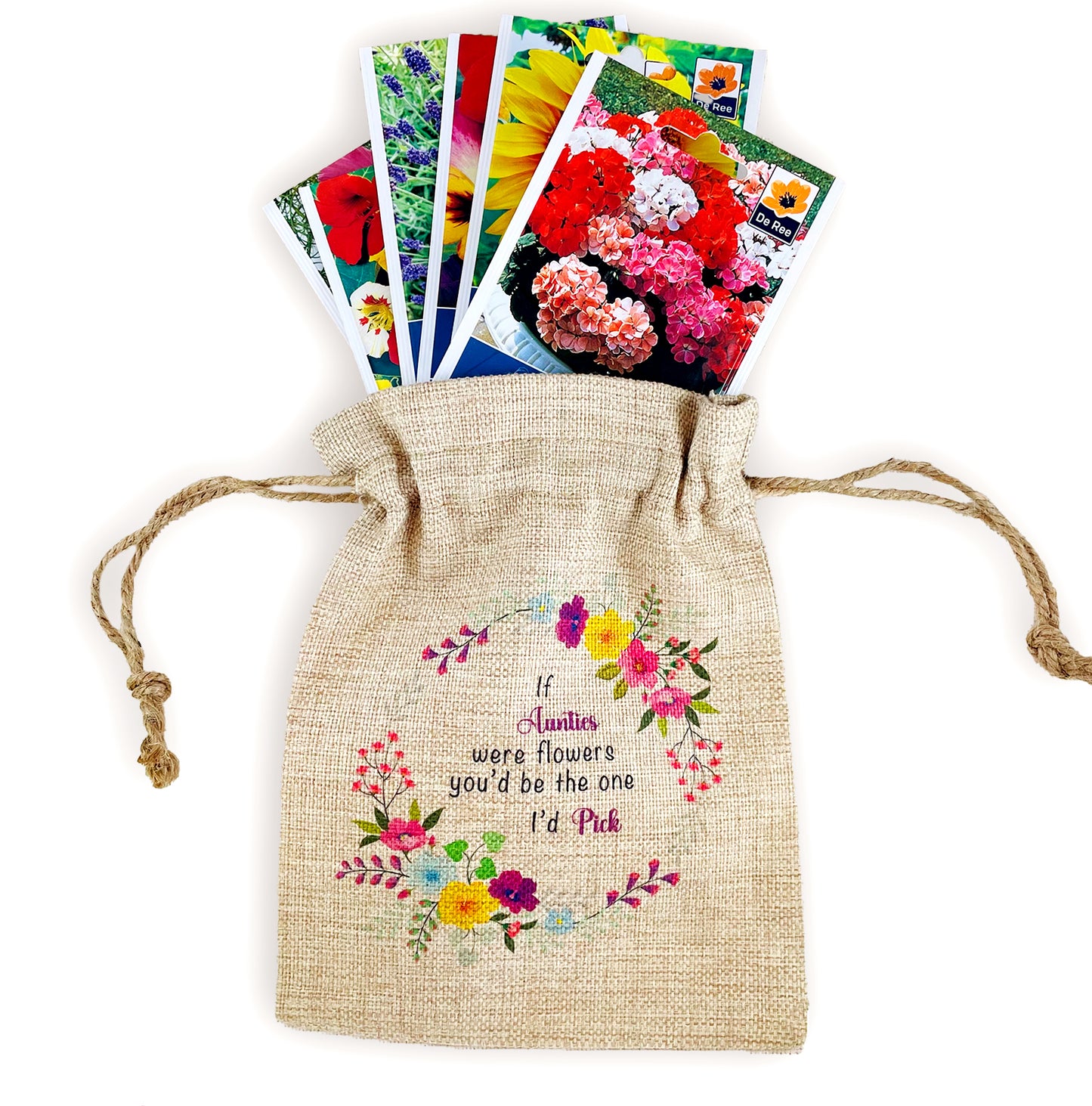 Auntie Gift Flower Seed Bag - If Aunties were Flowers You'd be The one I'd Pick - Gardening Gift