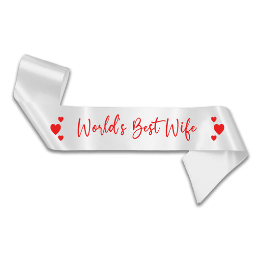 World's Best Wife Sash - Valentines Day Sash - Gifts for Her