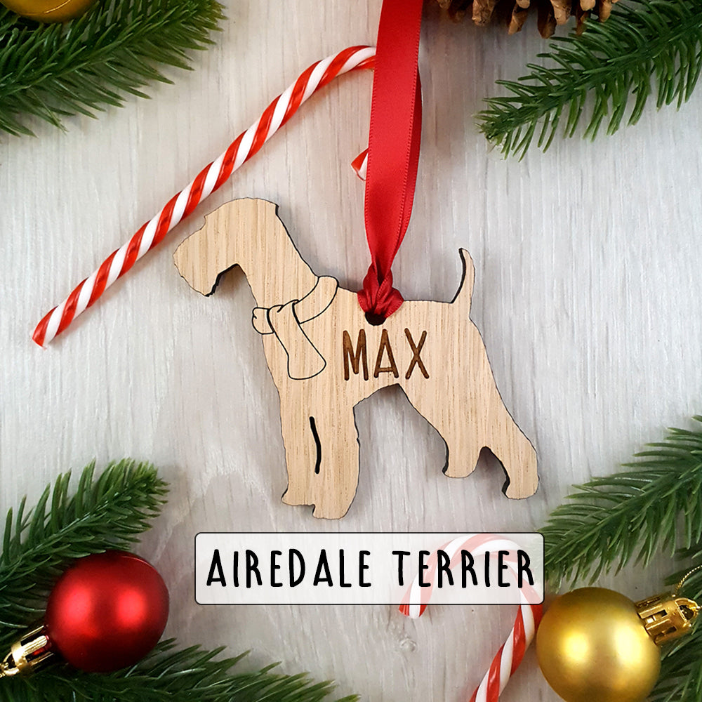 Personalised Dog Christmas Tree Decoration - Over 80+ Breeds!