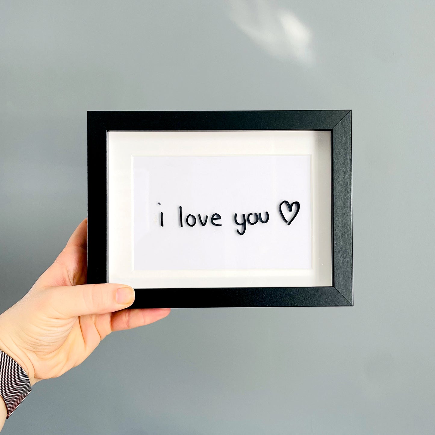 Personalised Handwritten Note Framed Wall Art, Black Box Frame - For her, For Him