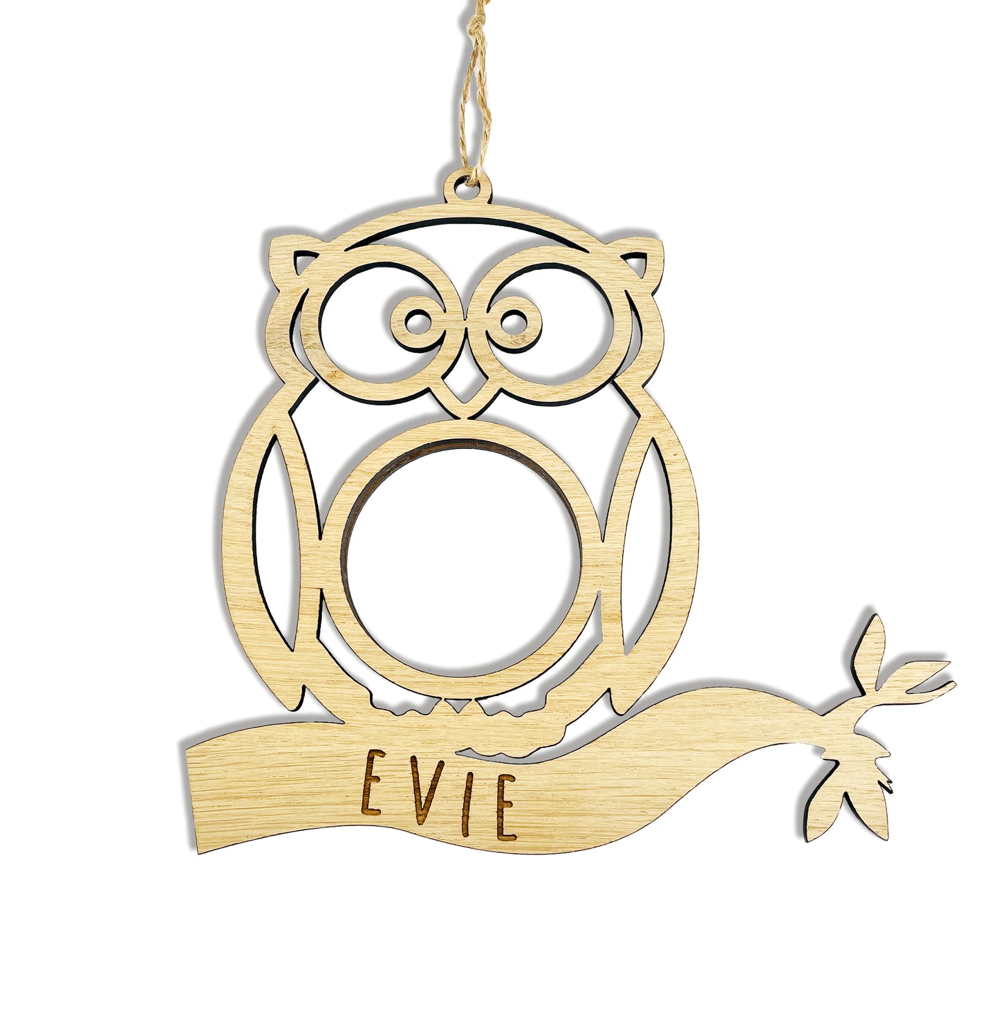 Personalised Oak Wood Owl Mirror - New Baby Gift - Nursery Decor - Bedroom Decor