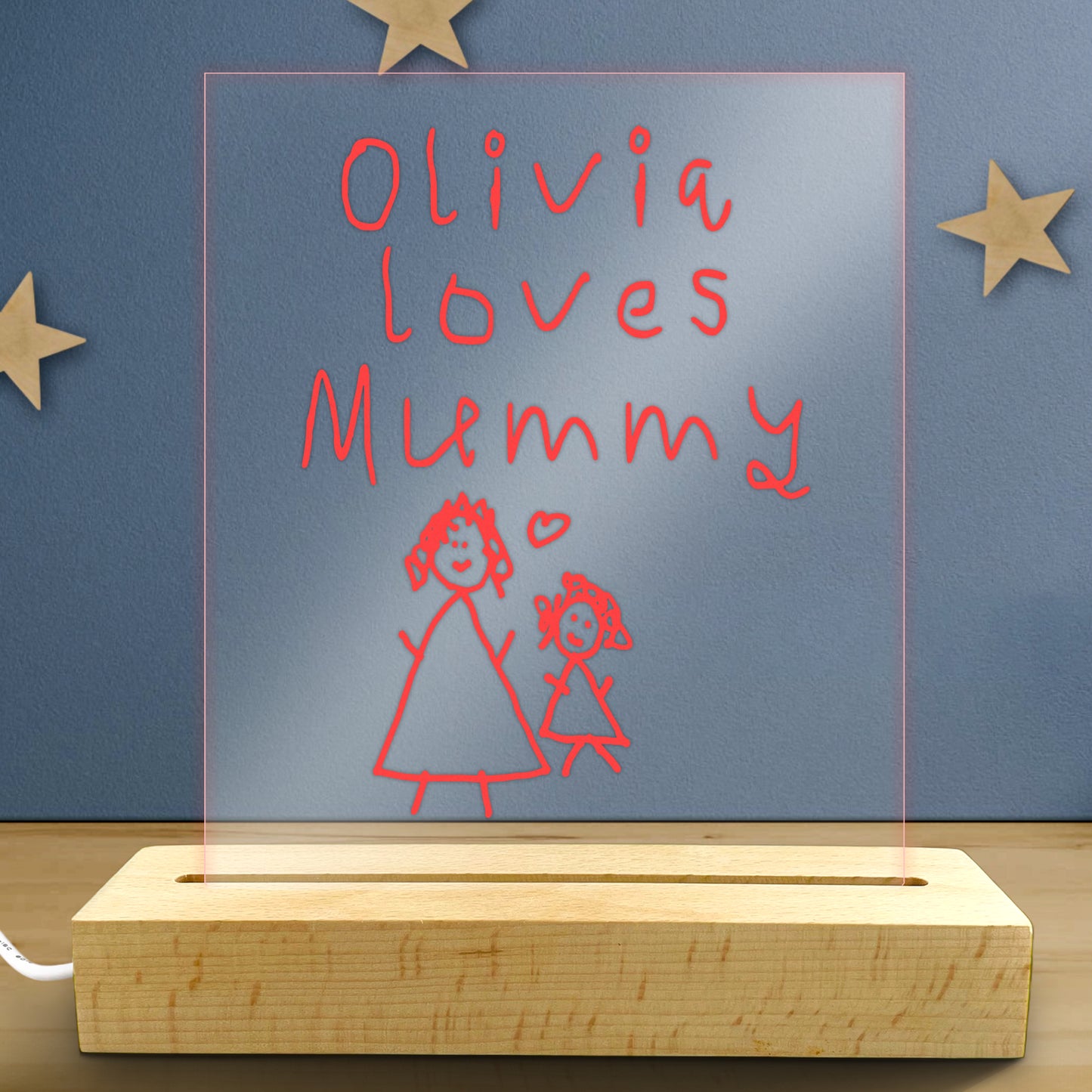 Personalised Mother's Day Acrylic Light - Colour
