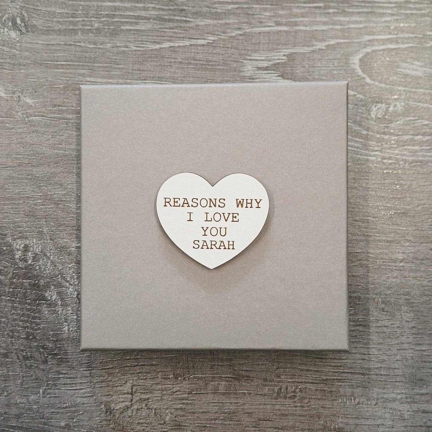 Personalised Reasons Why I Love You Tokens Heart Gift Box | Valentine's Day or Birthday Romantic Hearts Keepsake