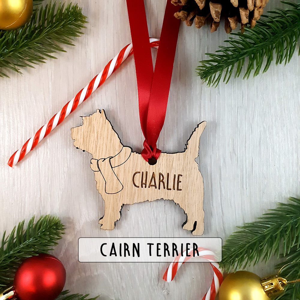 Personalised Dog Christmas Tree Decoration - Over 80+ Breeds!