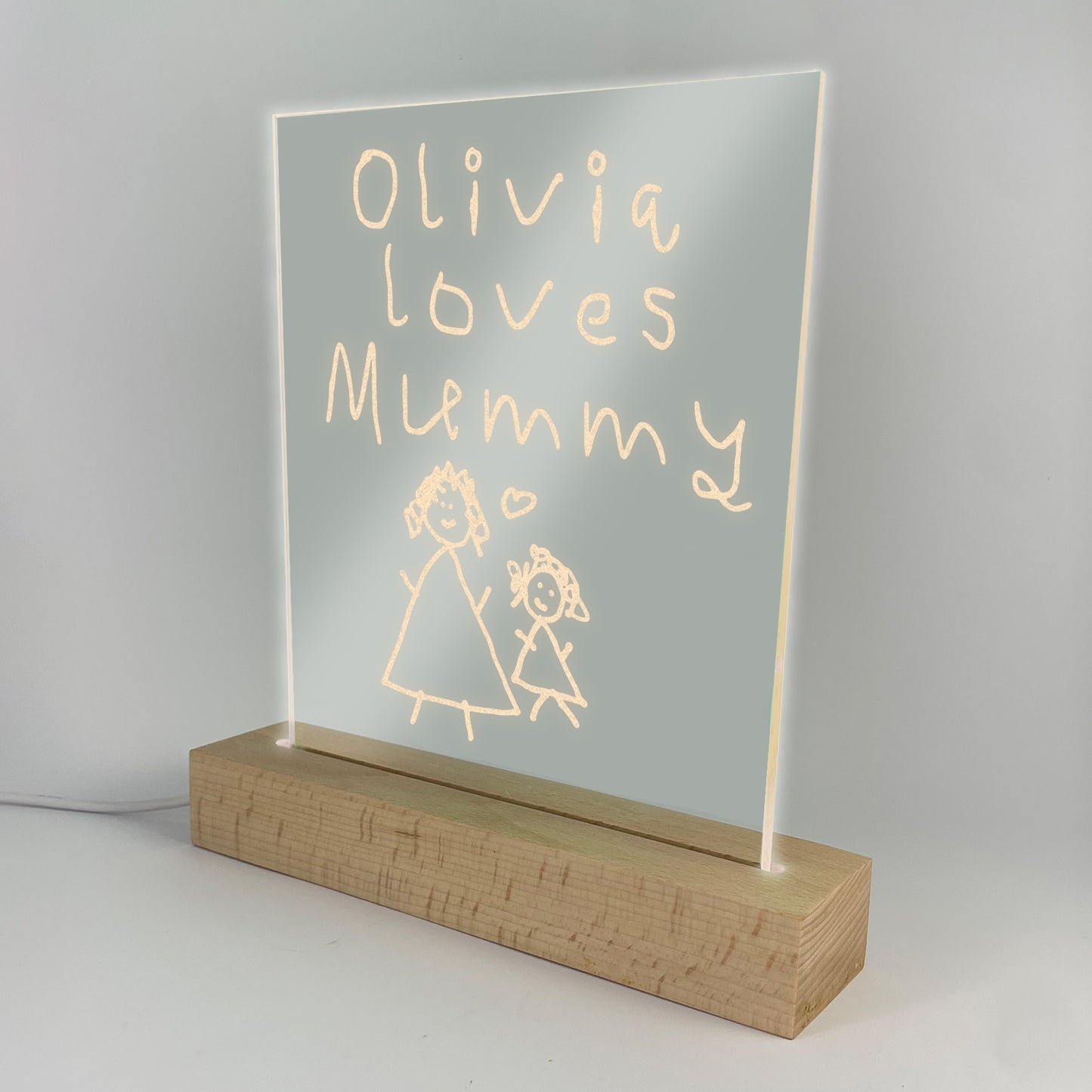 Personalised Mother's Day Acrylic Light - Warm White