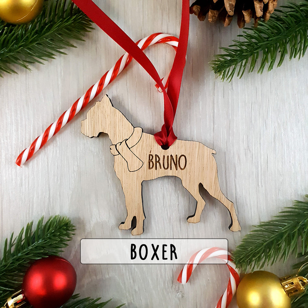 Personalised Dog Christmas Tree Decoration - Over 80+ Breeds!