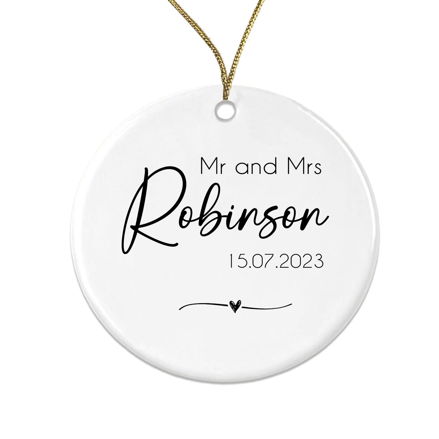 Mr & Mrs SURNAME Christmas Tree Bauble
