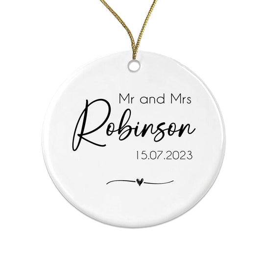 Mr & Mrs SURNAME Christmas Tree Bauble