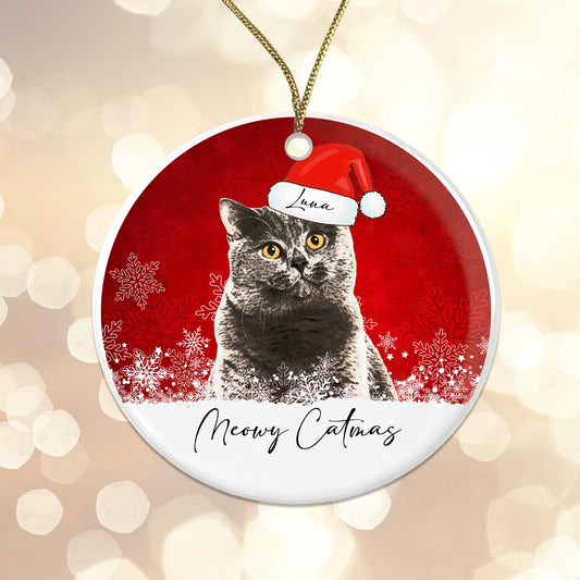 Personalised Cat Cartoon Ceramic Bauble