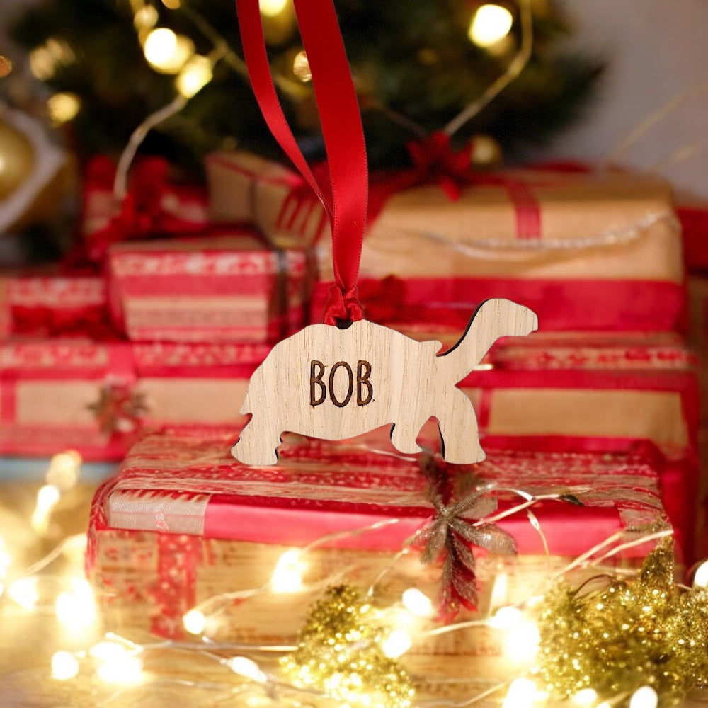 Personalised Tortoise Christmas Tree Decoration