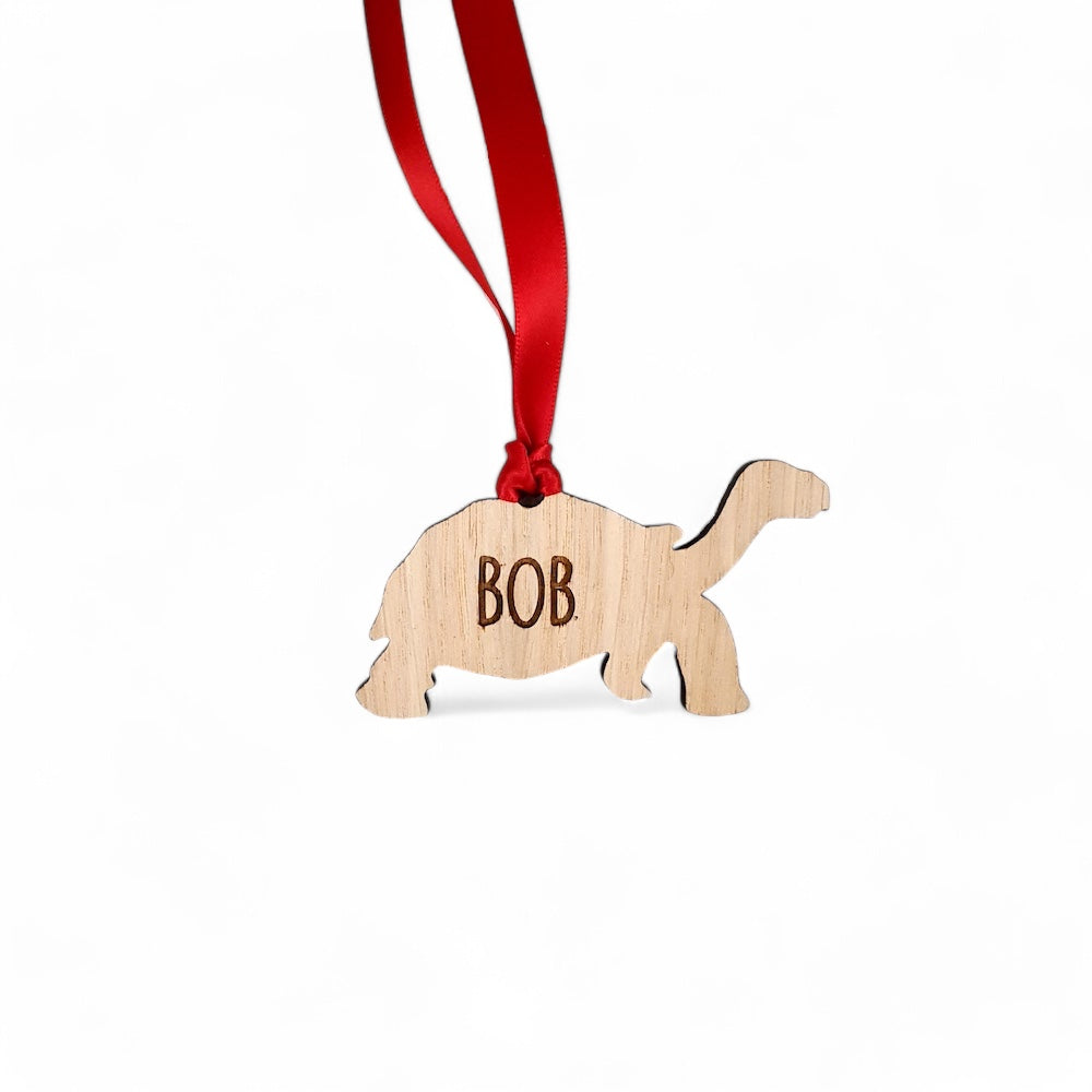 Personalised Tortoise Christmas Tree Decoration