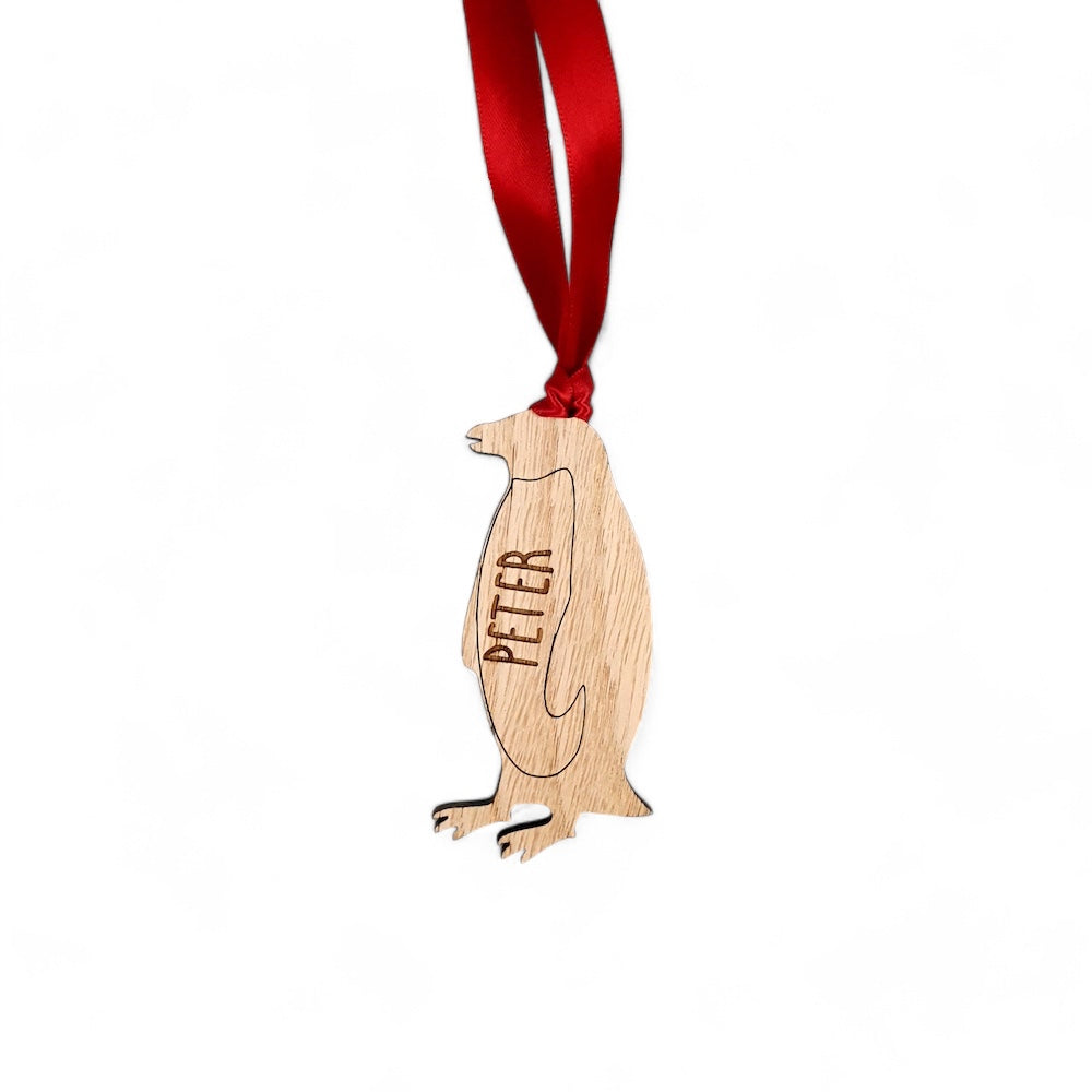 Personalised Penguin Christmas Tree Decoration