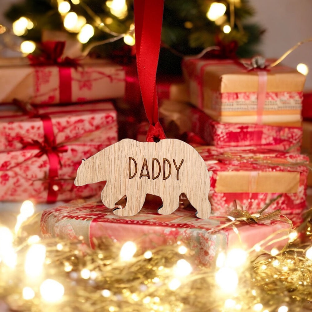 Personalised Polar Bear (Large) Christmas Tree Decoration