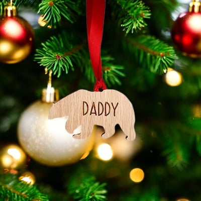 Personalised Polar Bear (Large) Christmas Tree Decoration