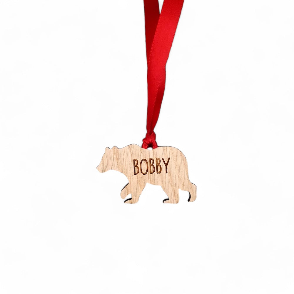 Personalised Polar Bear (Small) Christmas Tree Decoration
