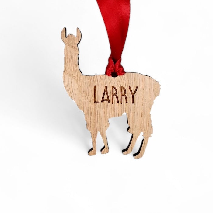 Personalised Llama Christmas Tree Decoration
