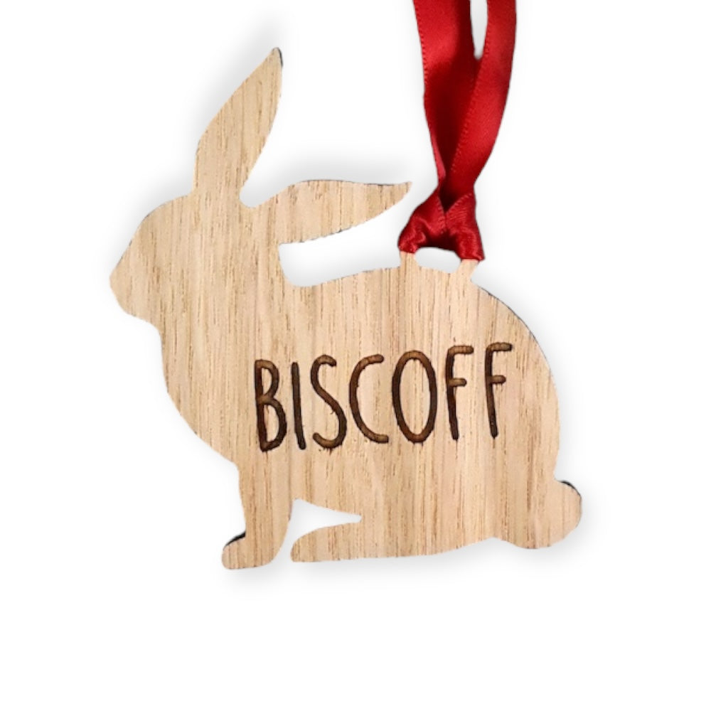 Personalised Rabbit Christmas Tree Decoration