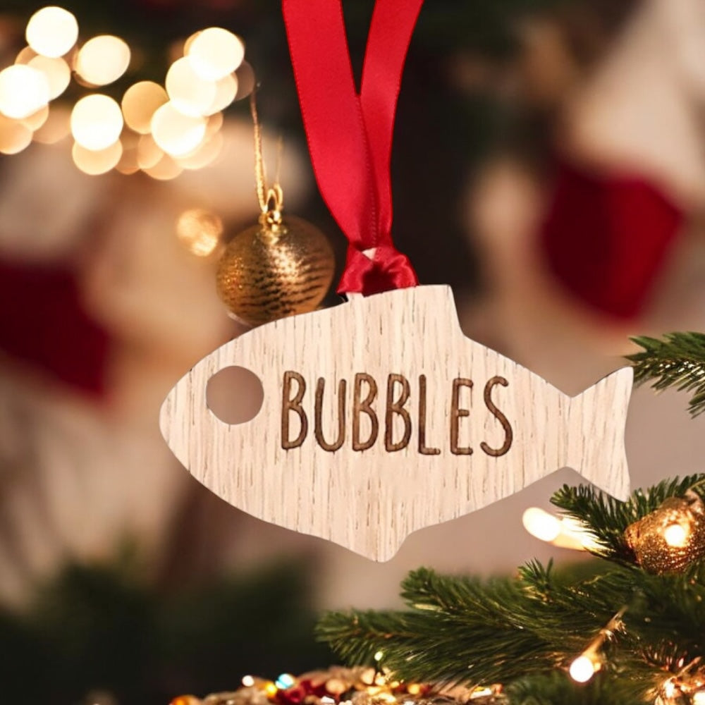 Personalised Fish Christmas Tree Decoration