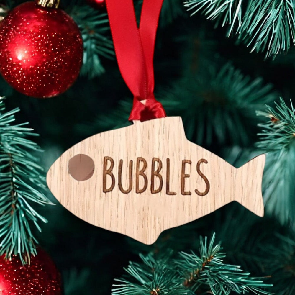 Personalised Fish Christmas Tree Decoration