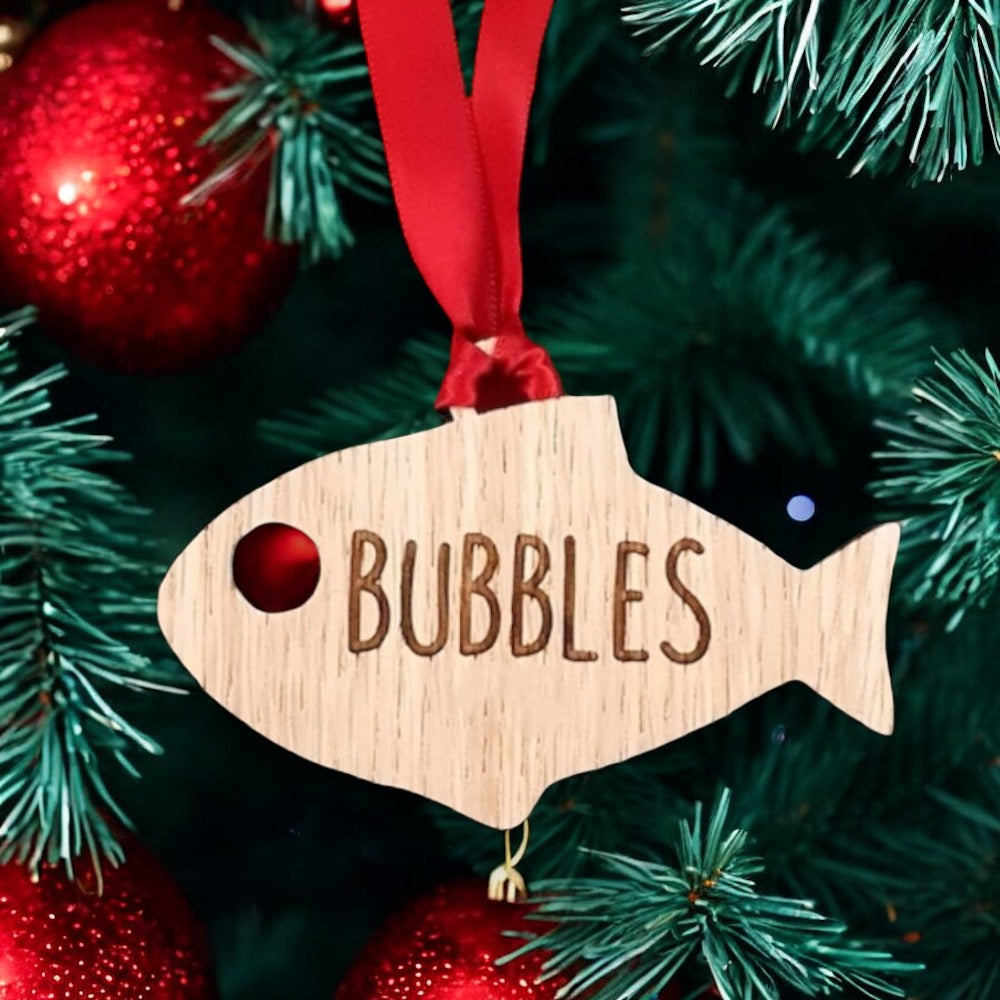 Personalised Fish Christmas Tree Decoration