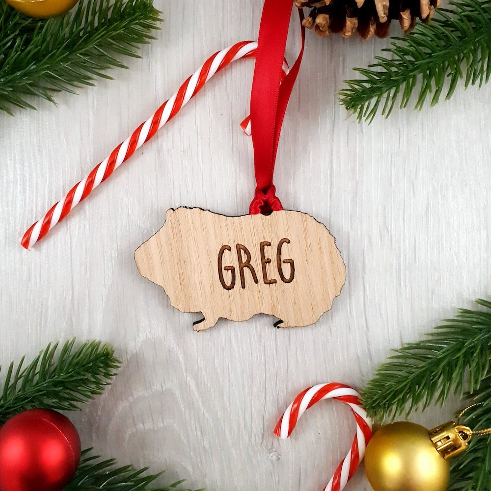 Personalised Guinea Pig Christmas Tree Decoration