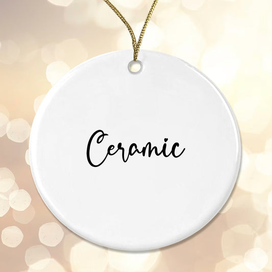 Personalised Gonk Family Christmas Bauble Ceramic - 1 Childs Name + Surname
