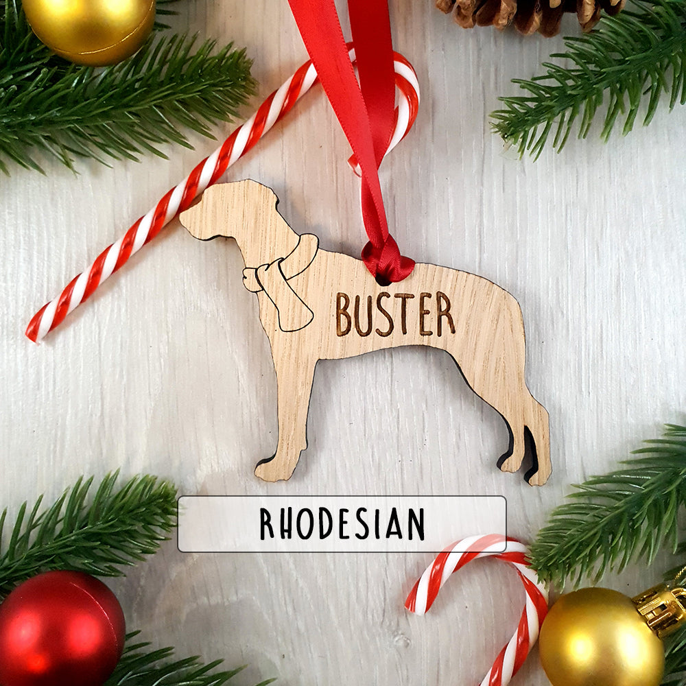 Personalised Dog Christmas Tree Decoration - Over 80+ Breeds!