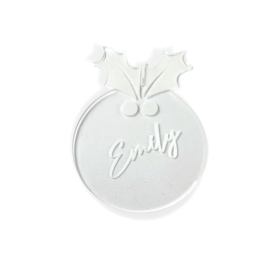 Personalised Christmas Pudding Place Name Large Decoration - Add any name!