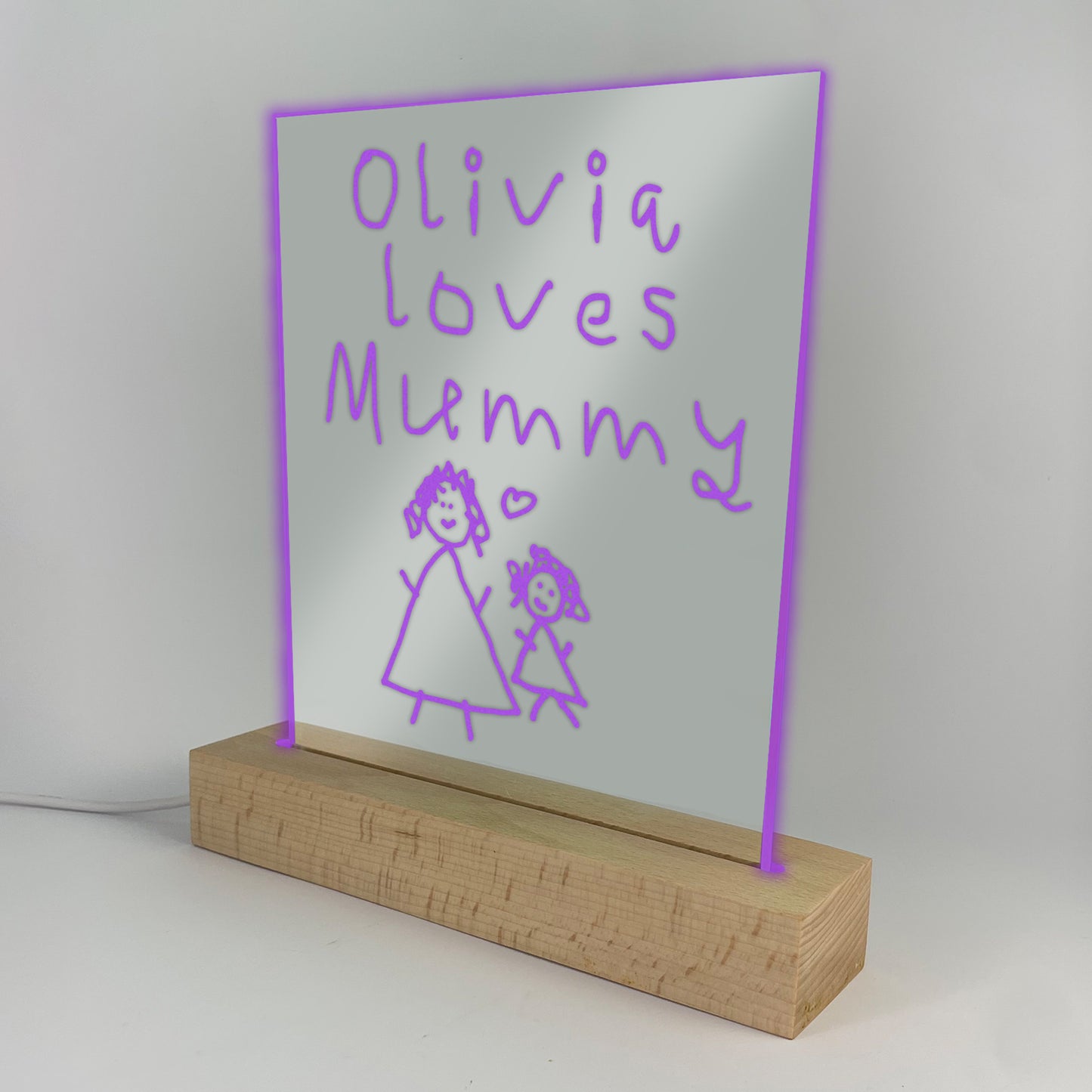 Personalised Mother's Day Acrylic Light - Colour
