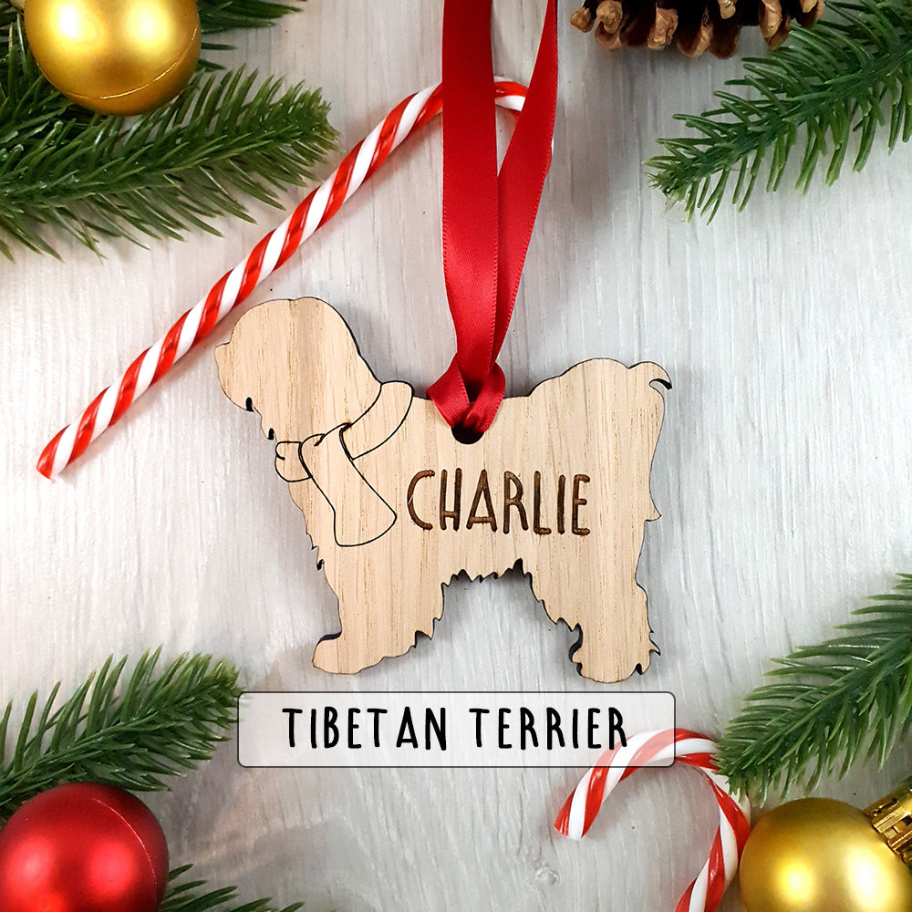 Personalised Dog Christmas Tree Decoration - Over 80+ Breeds!