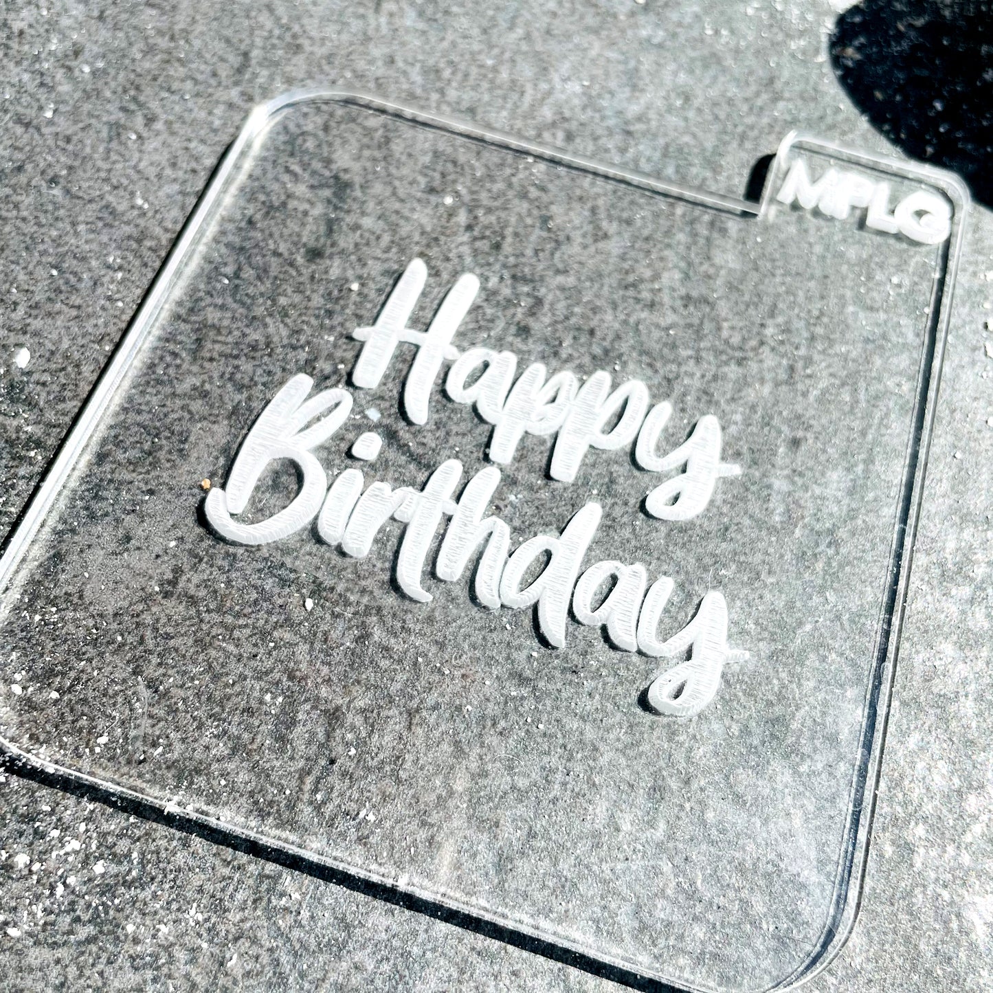 Happy Birthday Icing Stamp Embosser Stamp Fondant for Biscuits, Cookies, Cupcake Topper Decorations Stencil for Birthdays