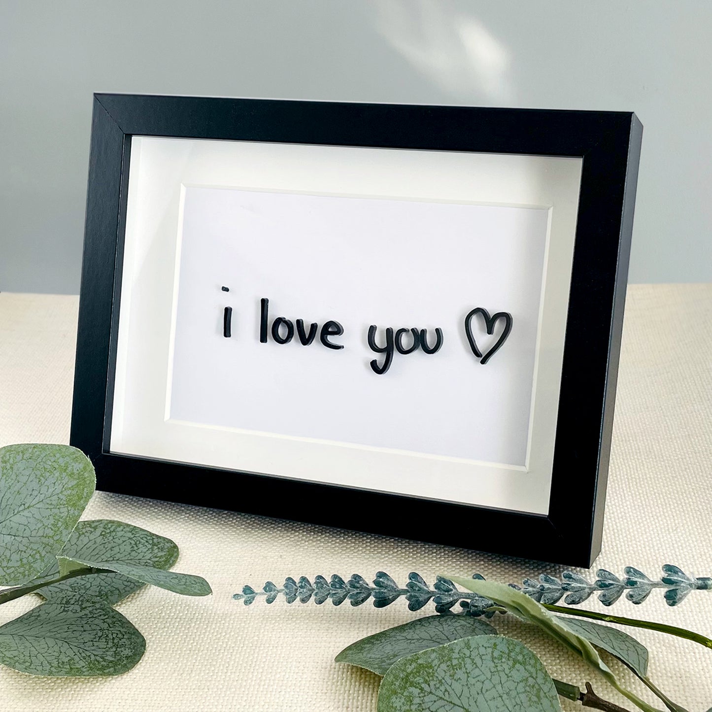 Personalised Handwritten Note Framed Wall Art, Black Box Frame - For her, For Him