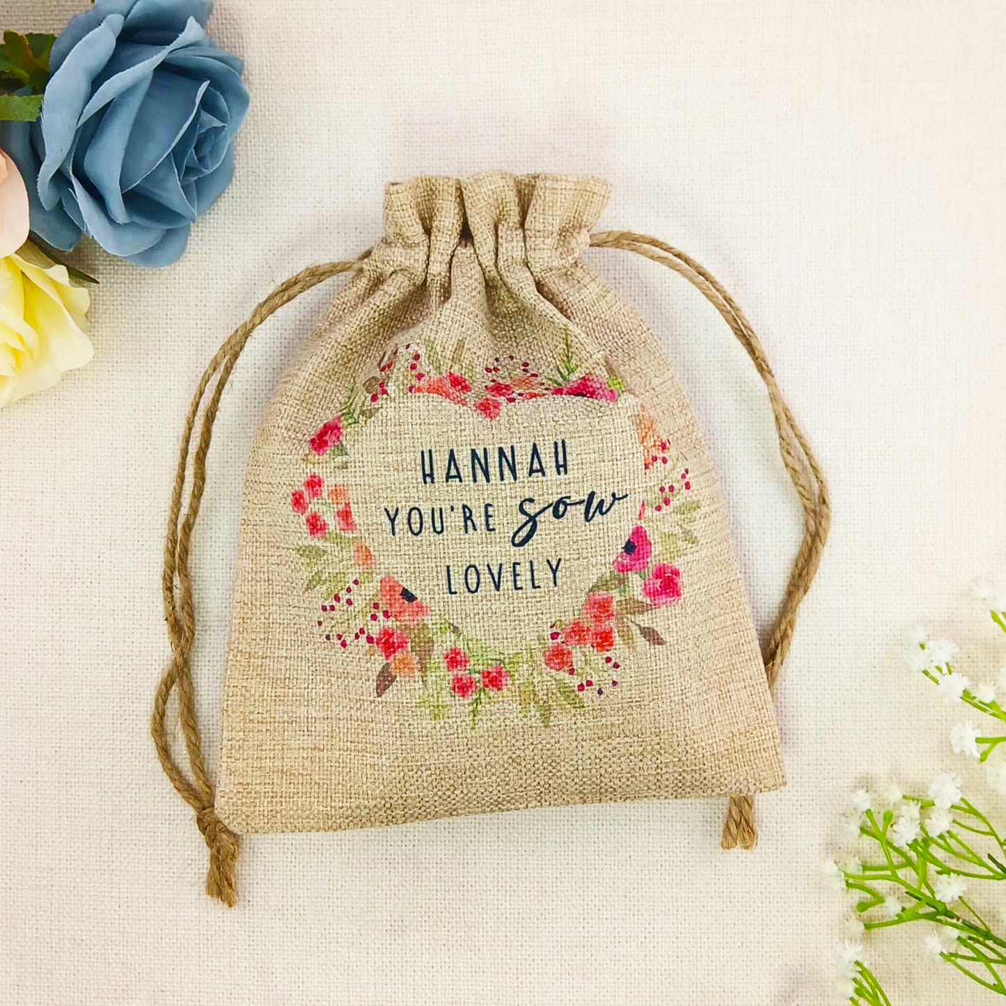 Personalised Flower Seed Bag Name You’re Sow Lovely – Gardening Gift for Birthday, Valentine’s or Mother’s Day