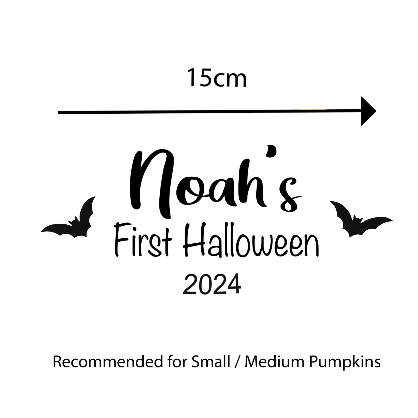 Personalised Babies First Halloween Pumpkin Sticker