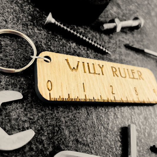 Willy Ruler Keyring - 9"