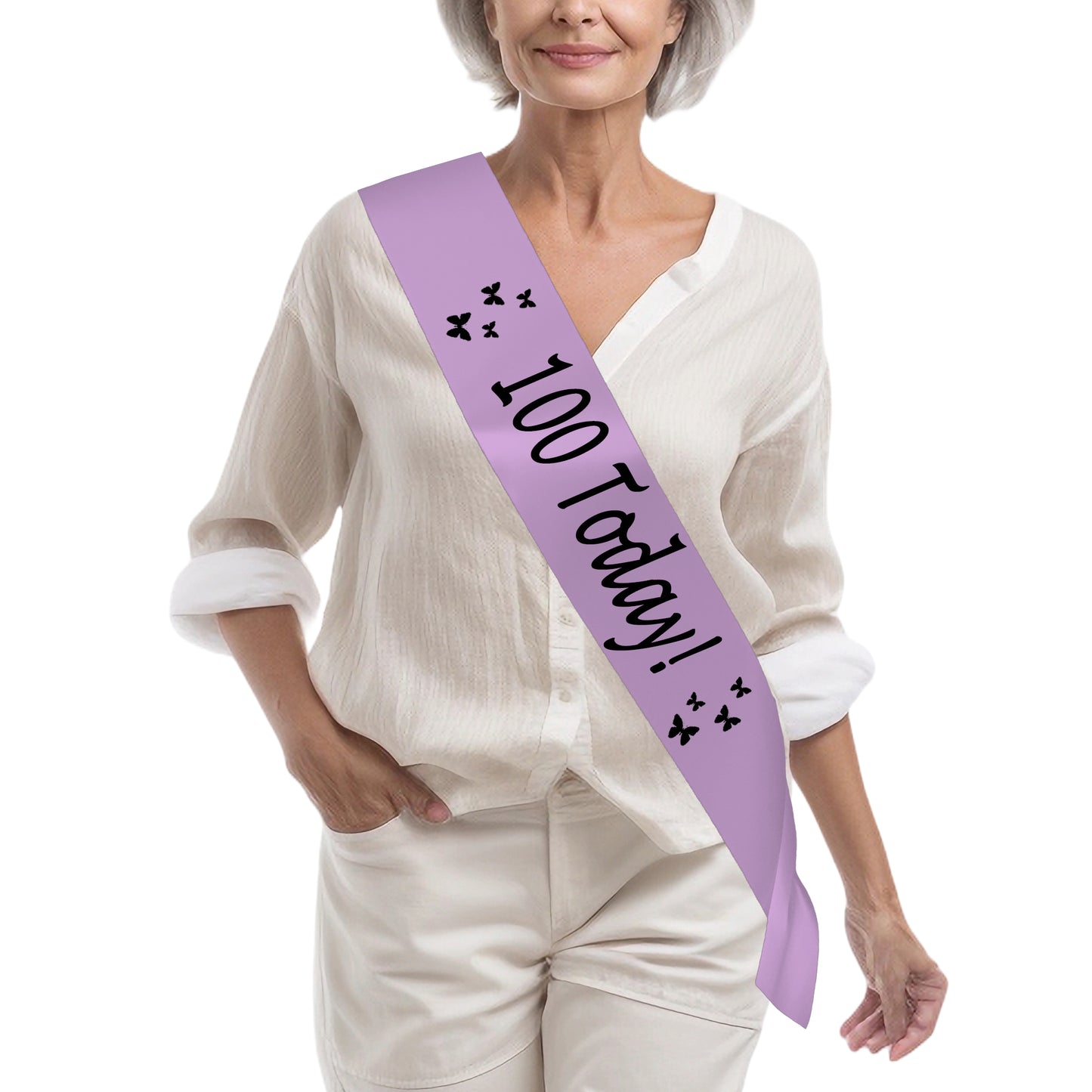 100 Today Birthday Sash - 100th Birthday Party - Happy 100th Birthday - Century Birthday - Choose from many colours