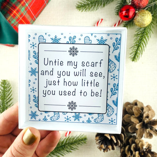 Personalised Ribbon Measurement Snowman Bauble - Add any Name! - Gift Box with message inside