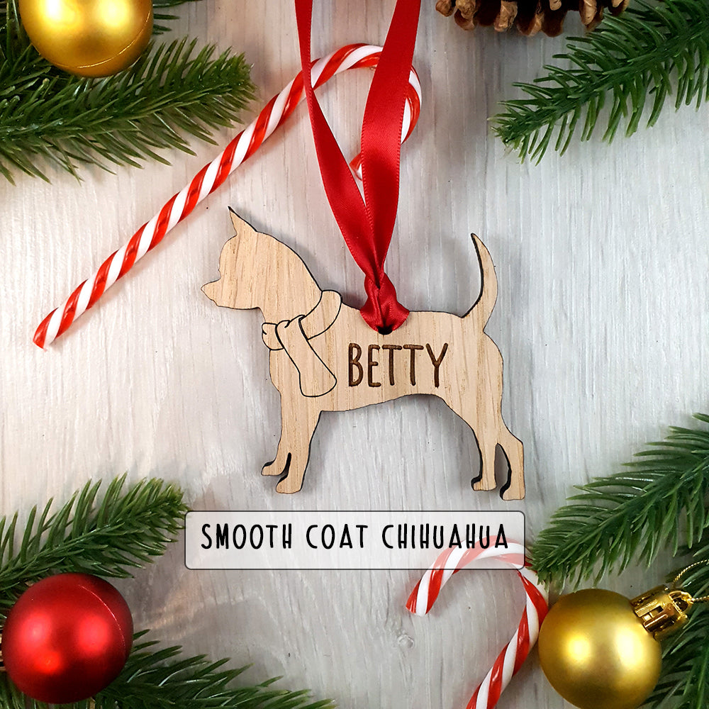 Personalised Dog Christmas Tree Decoration - Over 80+ Breeds!