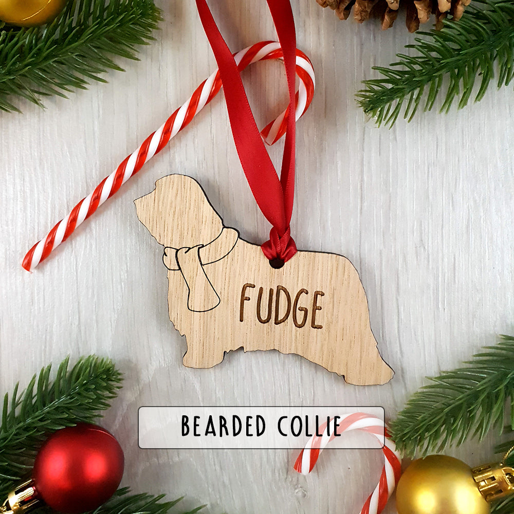 Personalised Dog Christmas Tree Decoration - Over 80+ Breeds!