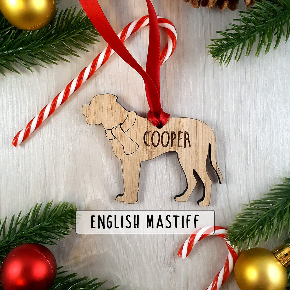 Personalised Dog Christmas Tree Decoration - Over 80+ Breeds!