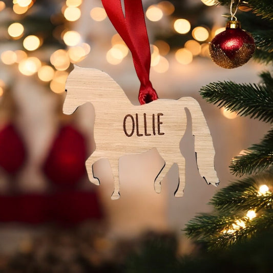 Personalised Pony Christmas Tree Decoration
