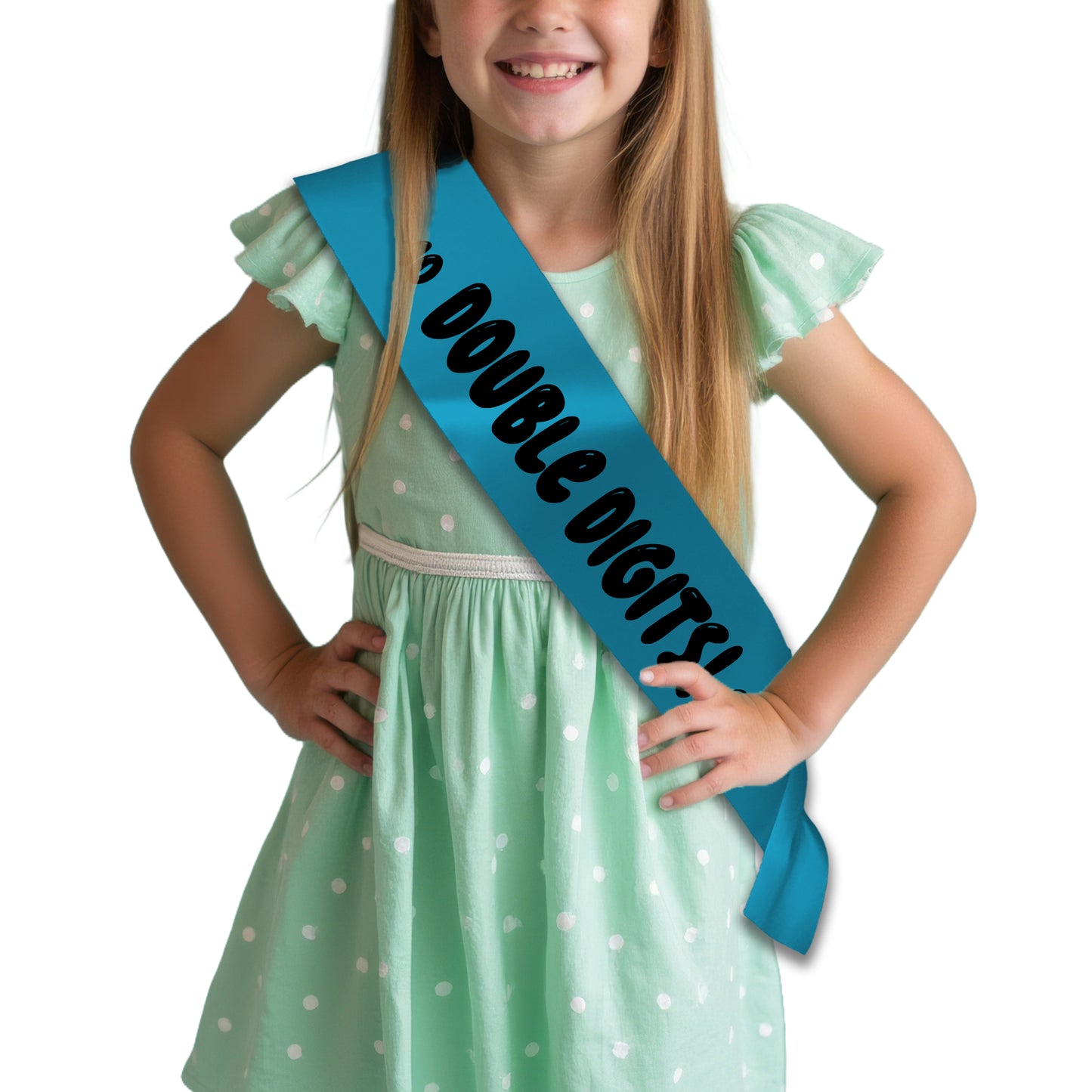 Double Digits 10 Today! - 10th Birthday Sash - 10th Birthday Party - Happy Tenth Birthday - Ten Today - Choose from many colours