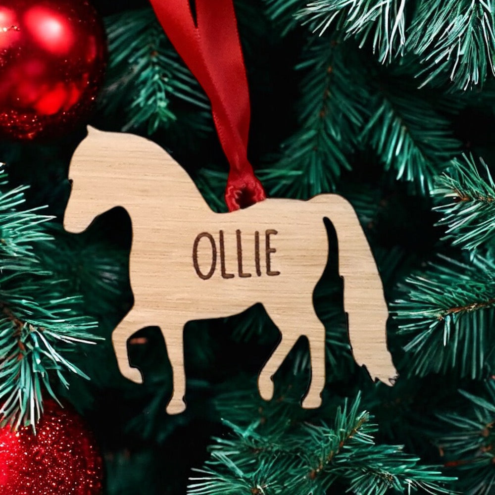 Personalised Pony Christmas Tree Decoration