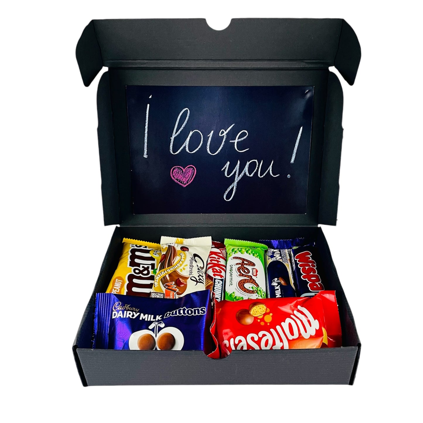 Luxury "I Love You" Chocolate Hamper Gift - 20 FULL SIZE Chocolate Bars - Love Gift Box Husband/Wife/Girlfriend/Boyfriend/Fiance Gift