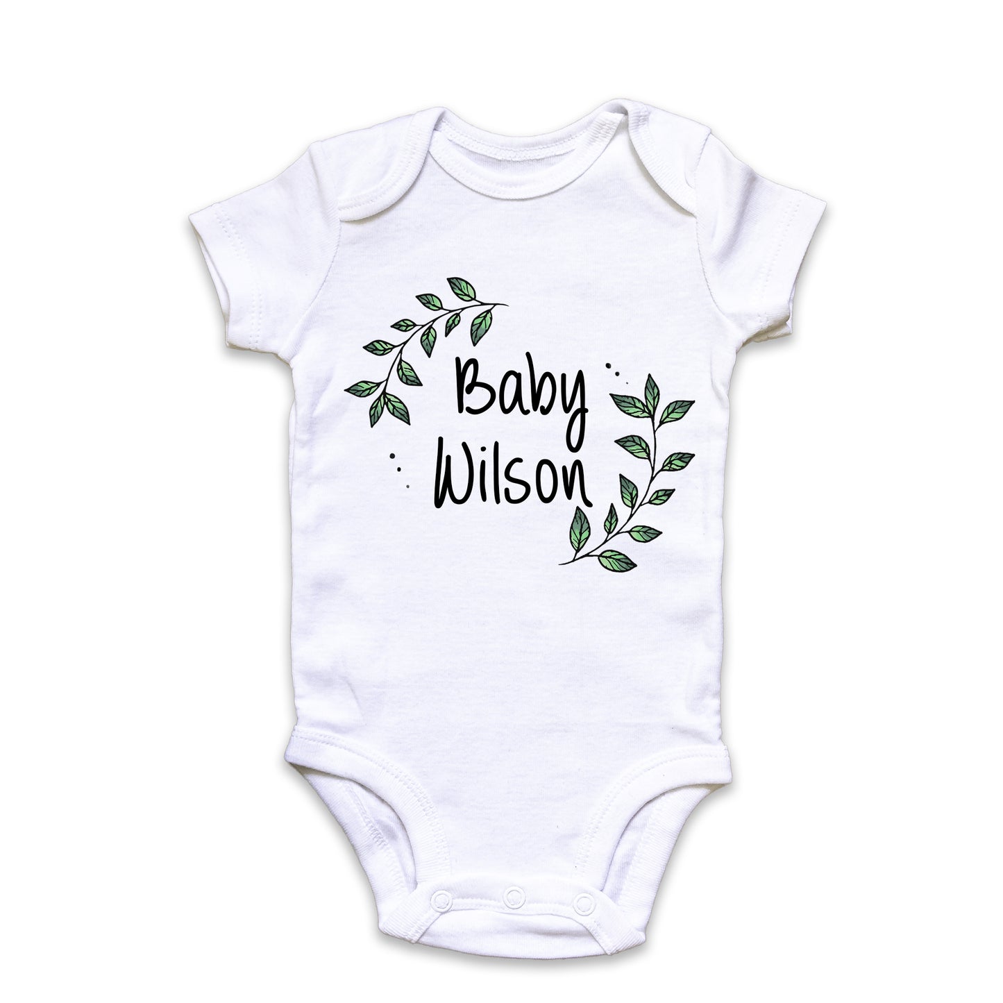 Personalised Baby Surname Announcement Baby Grow Vest Add any Name First Outfit - Baby Shower - New Baby