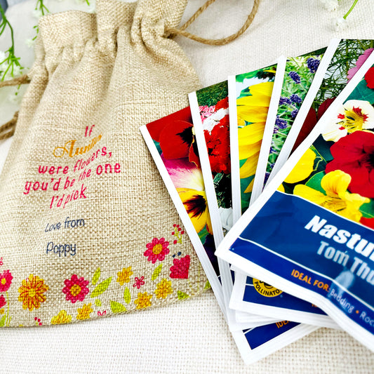 Personalised Flower Seed Bag - If Mummies were Flowers You'd be The one I'd Pick - Gardening Gift