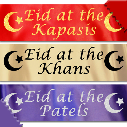 Personalised Eid at the Surnames Banner | Eid Mubarak Ramadan Decor