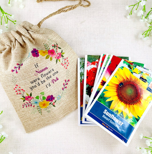 Nana Gift Flower Seed Bag - If Nanas were Flowers You'd be The one I'd Pick - Gardening Gift