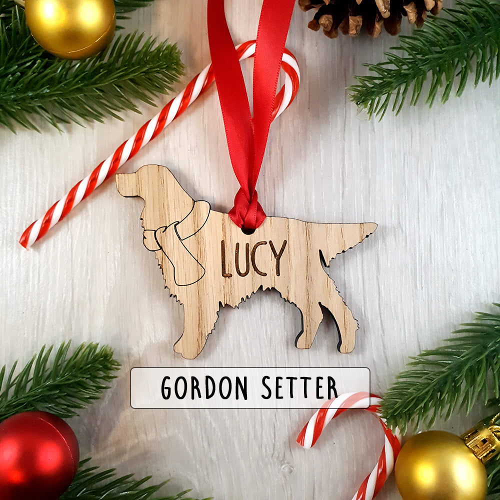 Personalised Dog Christmas Tree Decoration - Over 80+ Breeds!